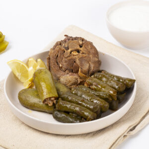kousa w warak enab (stuffed zucchini & vine leaves)